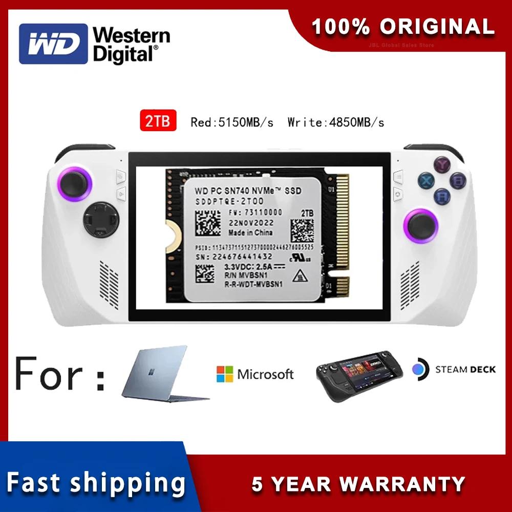   WD SN740, 2TB M.2 SSD, 2230 NVMe PCIe Gen 4x4 SSD, ũμƮ ǽ  X ǽ Ʈ 3  ũ